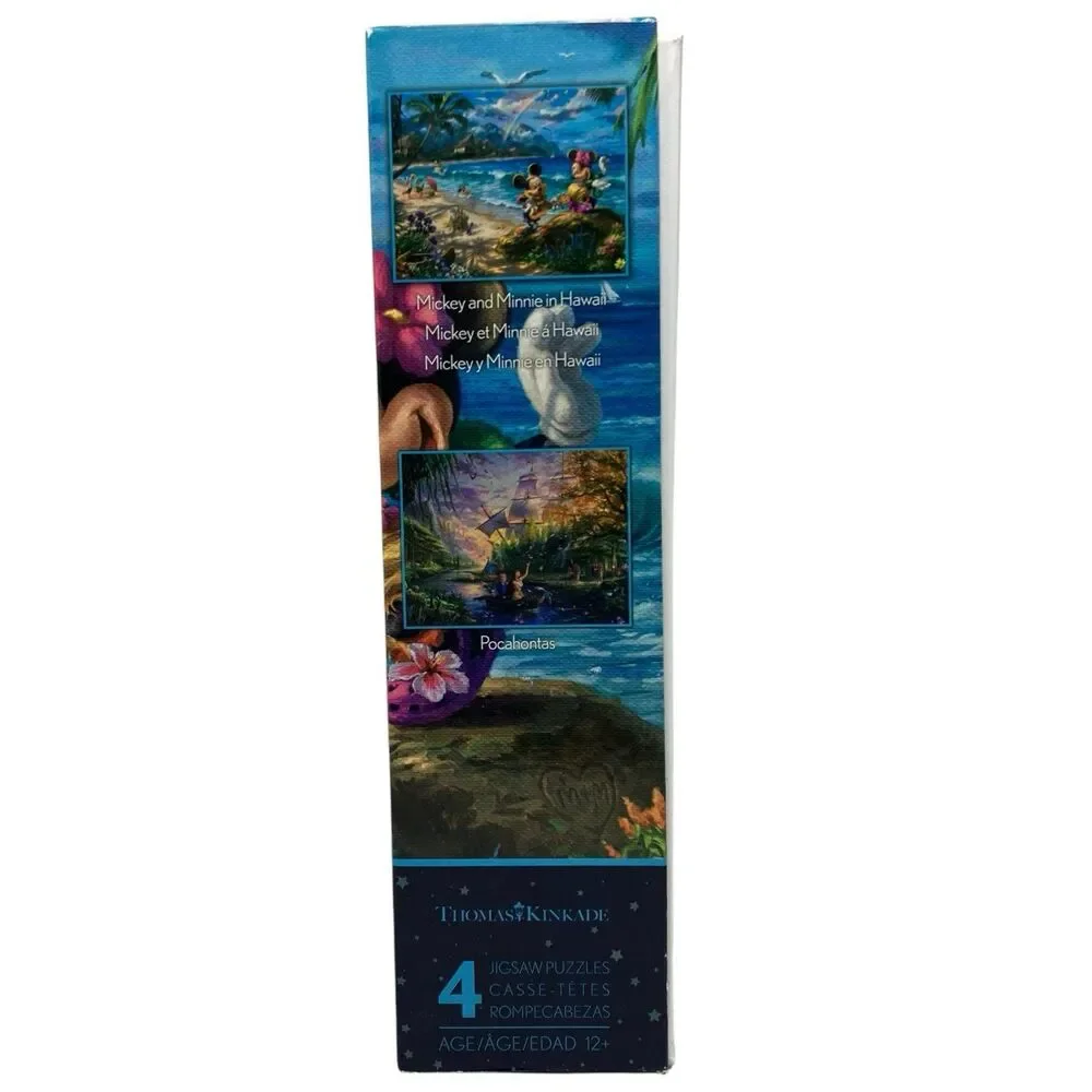 Disney Snow White Puzzle Set 4x500 Piece Thomas Kinkade Pocahontas Mickey Ceaco